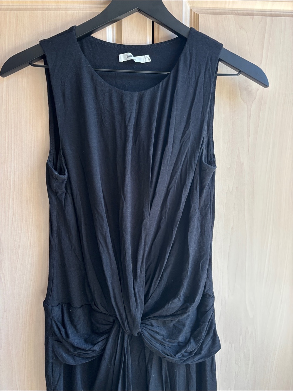 Bailey 44 Black Midi Dress with pleating like new. No tags - Picture 9 of 11
